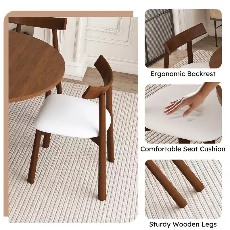 Set da pranzo estensibile GDFStudio Raj Modern 5 pezzi con 4 sedie imbottite in similpelle