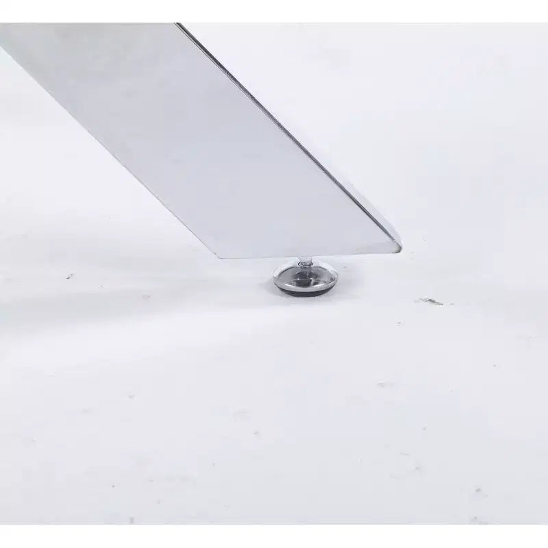 Set da pranzo da 5 pezzi in stile Mid-Century con piano in vetro e gambe in metallo per 4-6 persone, utilizzabile anche come tavolino da caffè