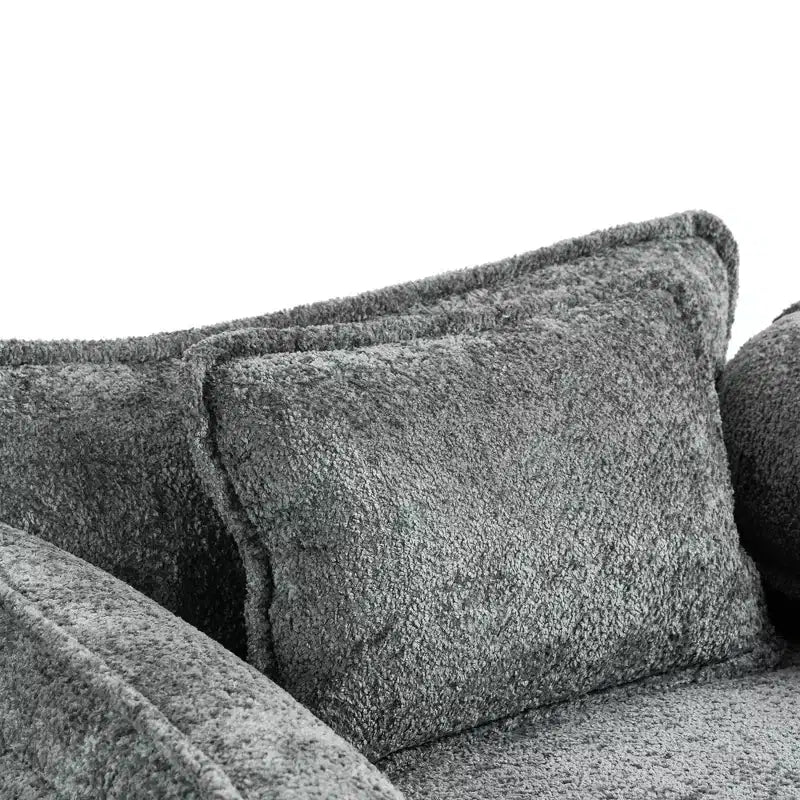 GDFStudio Dorine Modern Boucle Upholstered Oversized Sofa with Ottoman