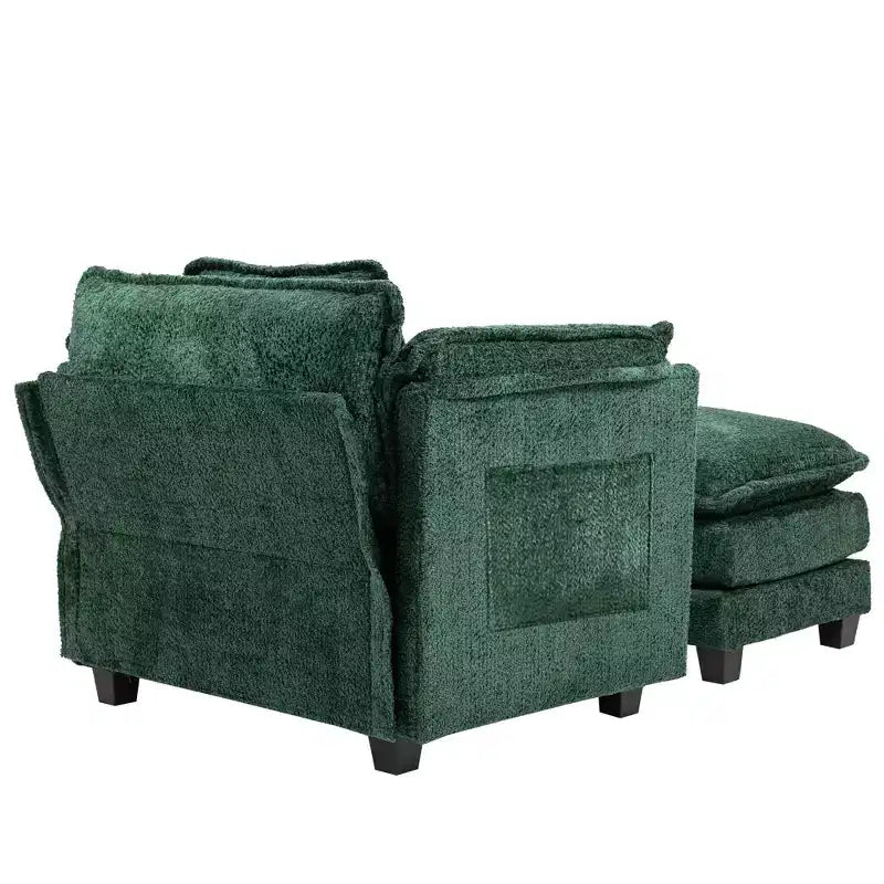 GDFStudio Dorine Modern Boucle Upholstered Oversized Sofa with Ottoman