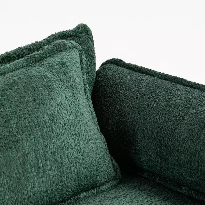 GDFStudio Dorine Modern Boucle Upholstered Oversized Sofa with Ottoman