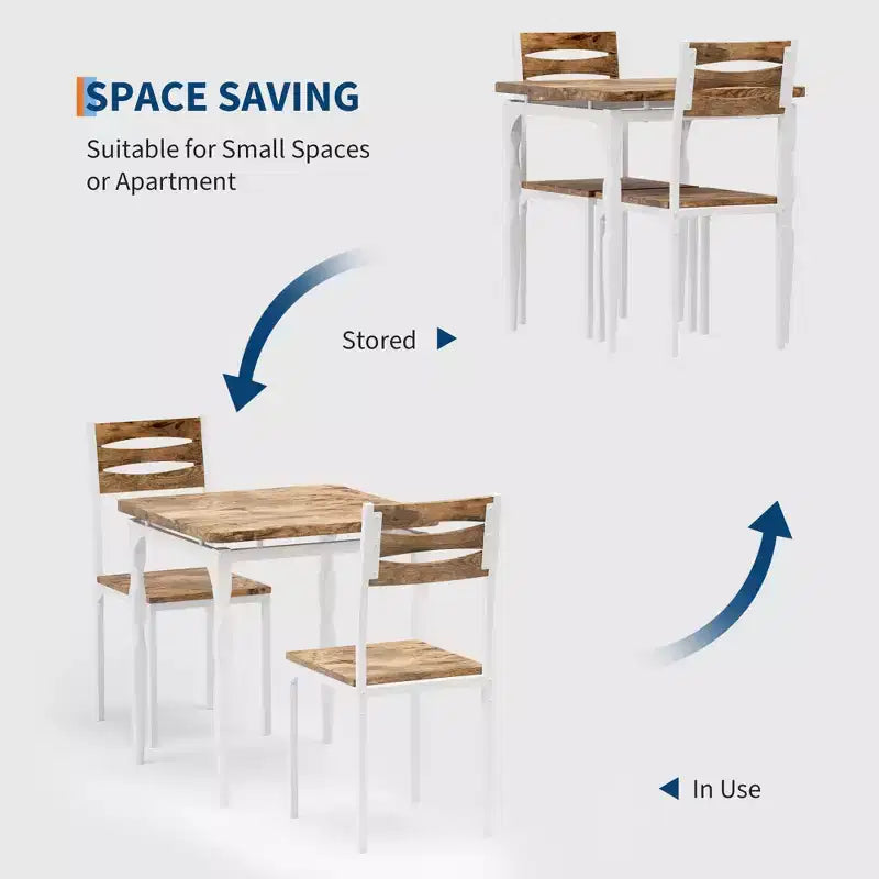 Set da pranzo per 2, Tavolo da pranzo e sedie set da 2, Set da pranzo da 3 pezzi con gambe a spirale per piccoli spazi, cucina, appartamento