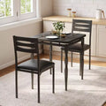Dining Table Set for 2, Dining Table and Chairs Set of 2, 3 Piece Dining Table Set with Spiral Table Legs for Small Spaces, Kitchen, Apartment
