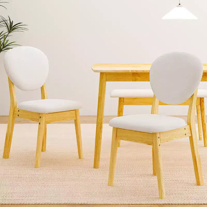 Karl Home Set da tavolo da pranzo da 47'' per 4, tavolo da cucina in legno massello con panca e 2 sedie con schienale imbottito