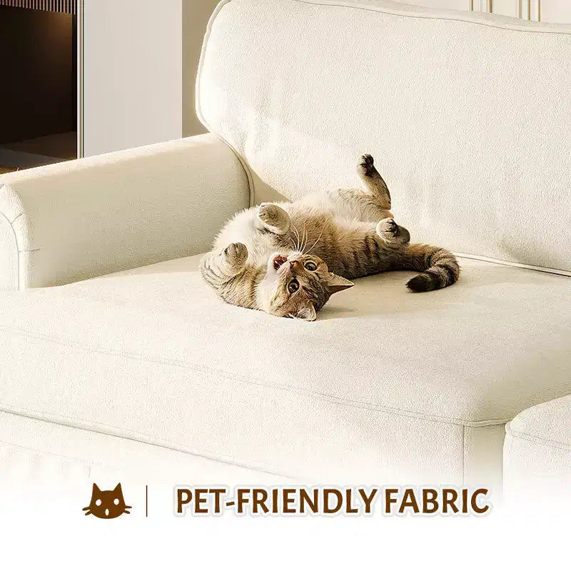 GDFStudio Belmont, set sofa u modernom stilu sredine stoljeća sa zaobljenim naslonima za ruke i plisiranom suknjom