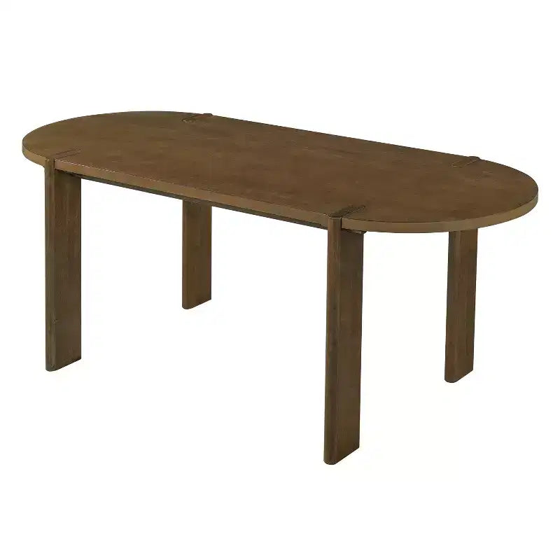 Christopher Knight Home Thiago Set da Pranzo Moderno da 5 Pezzi in Legno di Gomma con Schienale Curvo e Tavolo Ovale