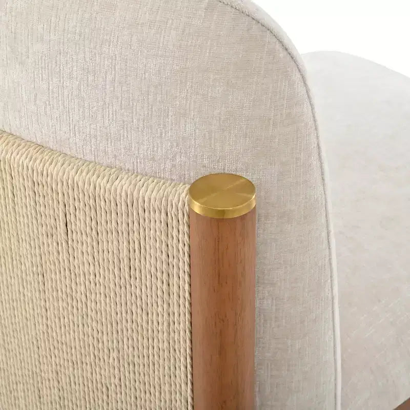 Christopher Knight Home Hassan Set da Pranzo Moderno 7 Pezzi in Legno di Gomma con Tavolo Ovale e Design in Corda Intrecciata