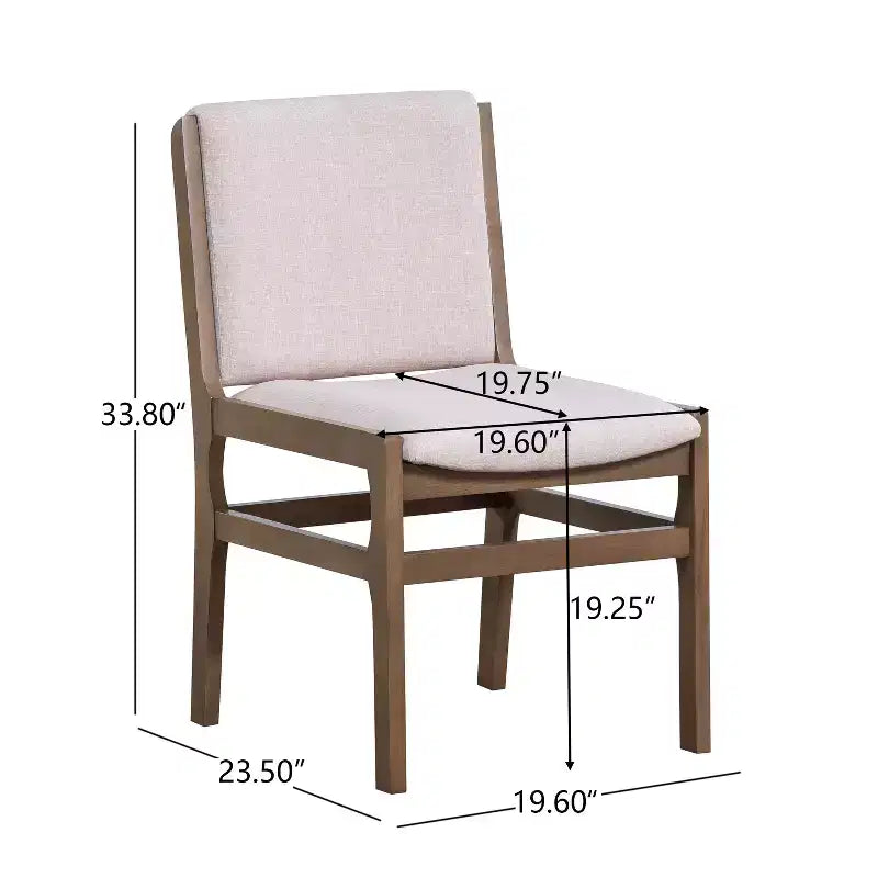 Set da pranzo imbottito contemporaneo in legno di caucciù a 5 pezzi Christopher Knight Home Kieran