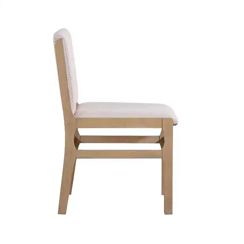 Set da pranzo imbottito contemporaneo in legno di caucciù a 5 pezzi Christopher Knight Home Kieran
