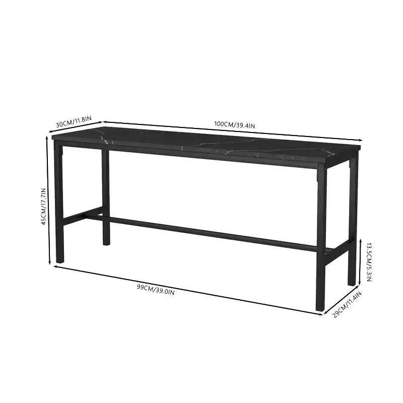 FurnitureR Set da Pranzo 3 Pezzi con Panche, Tavolo da Cucina Moderno Effetto Marmo, Set da Pranzo Salvaspazio per Appartamento o Sala da Pranzo Piccola
