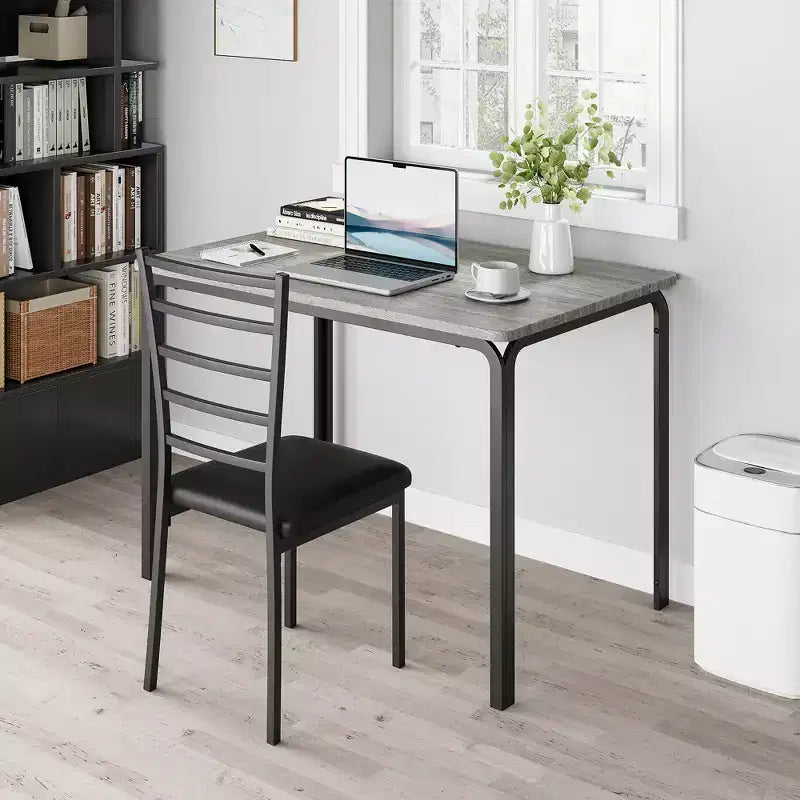 COZONY Set di 5 Pezzi Tavolo e Sedie da Cucina per 4 Persone, Set da Pranzo Rettangolare con 4 Sedie Imbottite, Set Dinette Salvaspazio