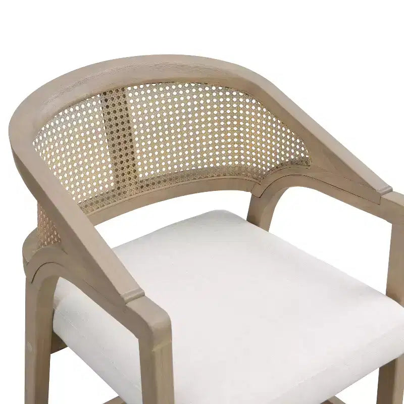 Christopher Knight Home Mirae Sgabelli da bancone Mid-Century Modern in rattan e legno di gomma, 5 pezzi, con tavolo da bancone a flauto
