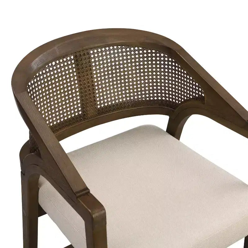 Christopher Knight Home Mirae Sgabelli da bancone Mid-Century Modern in rattan e legno di gomma, 5 pezzi, con tavolo da bancone a flauto
