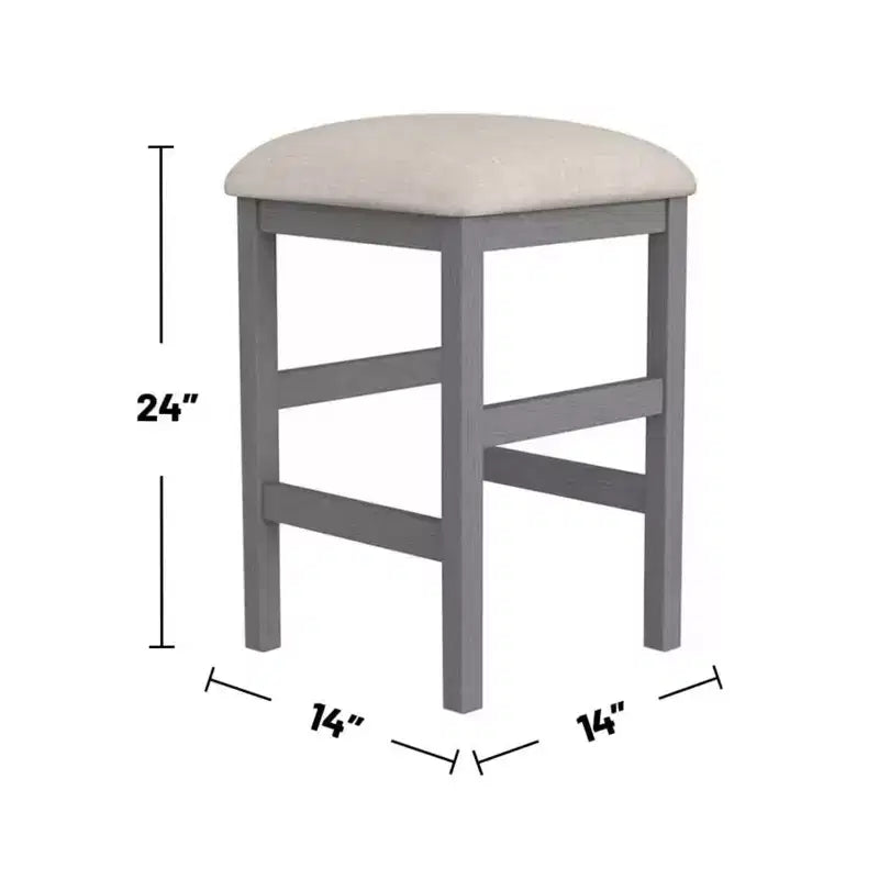 GDFStudio Dawson Set da pranzo altezza bancone in legno stile rustico con piano espandibile effetto marmo