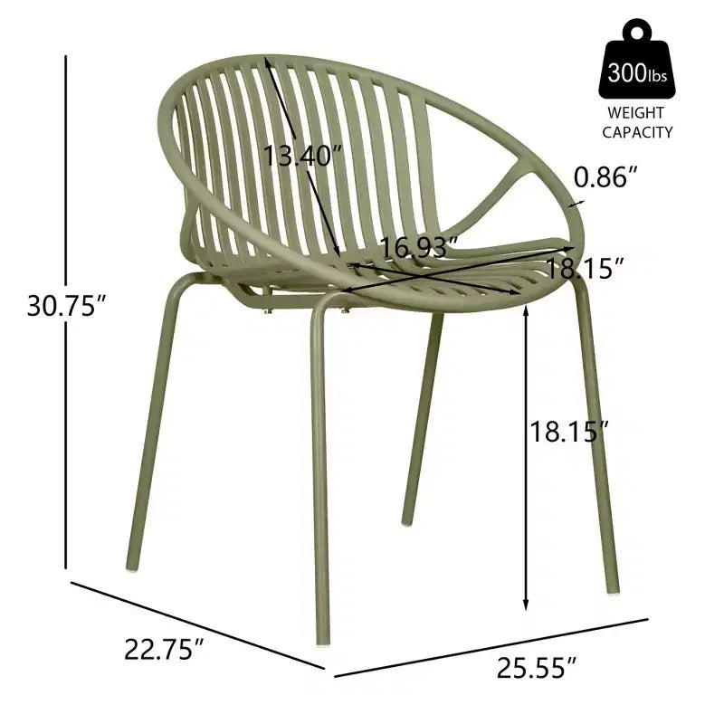 Set da pranzo moderno da esterno da 7 pezzi con sedie impilabili e tavolo in legno di acacia