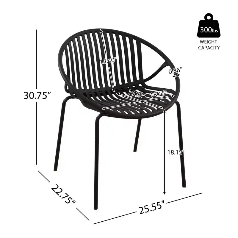 Set da pranzo moderno da esterno da 7 pezzi con sedie impilabili e tavolo in legno di acacia