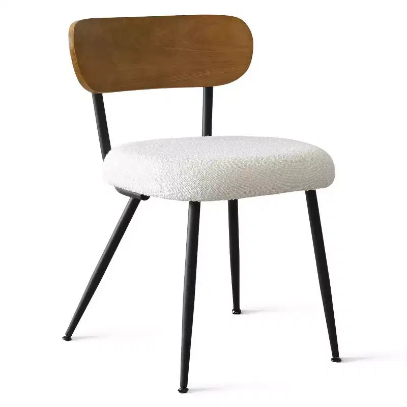 Set Tavolo da Pranzo Rotondo Moderno da 5 Pezzi, Set da Pranzo da Cucina con Base da 39,5 Pollici con 4 Sedie Imbottite in Bouclé per Cucina e Sala da Pranzo-Panipeachy