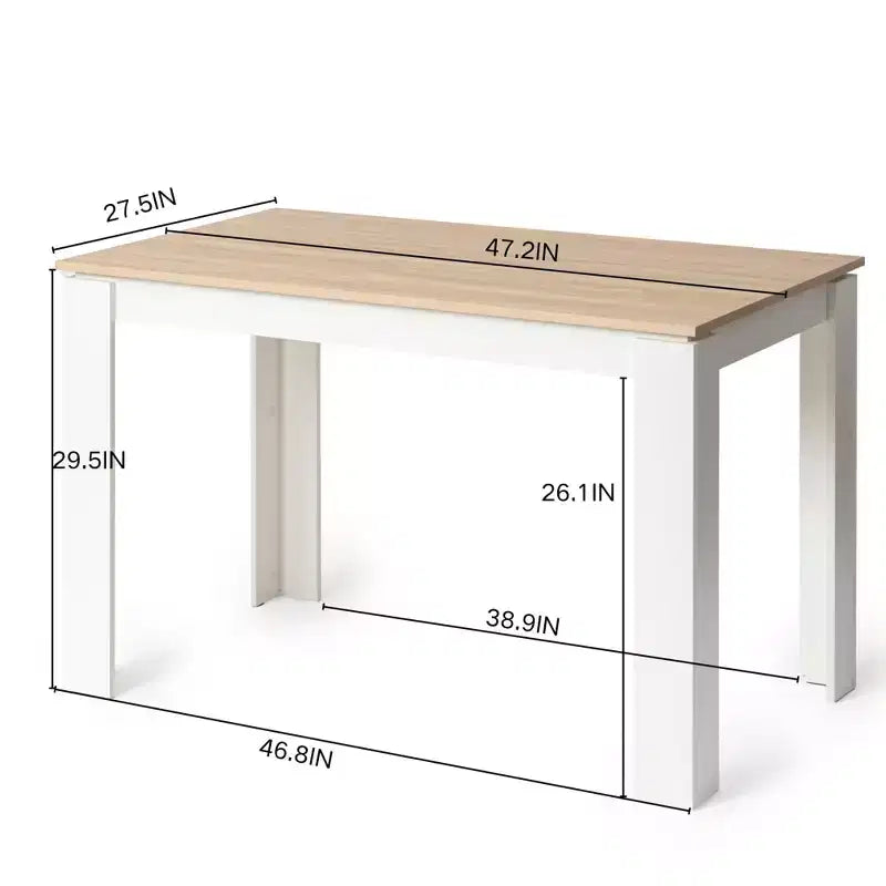 Set da tavolo da pranzo FurnitureR per 4 persone, tavolo da cucina moderno con 4 sgabelli in metallo, set da pranzo salvaspazio per cucina, sala da pranzo, appartamento