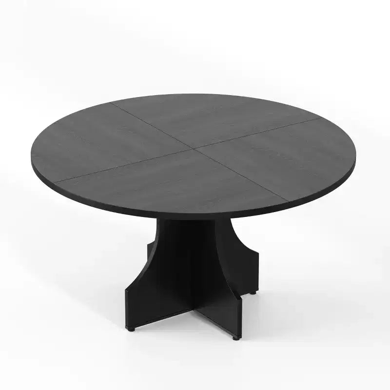 Tavolo da pranzo rotondo da 47 pollici per 4-6 persone, in legno, moderno, circolare, per soggiorno, sala da pranzo, appartamento