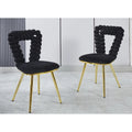 Moderne Akzentsessel in Gold und Schwarz, 22.04 (2er-Set)