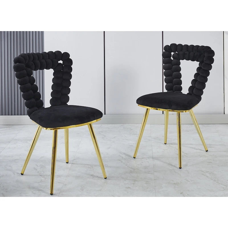 Moderne Akzentsessel in Gold und Schwarz, 22.04 (2er-Set)