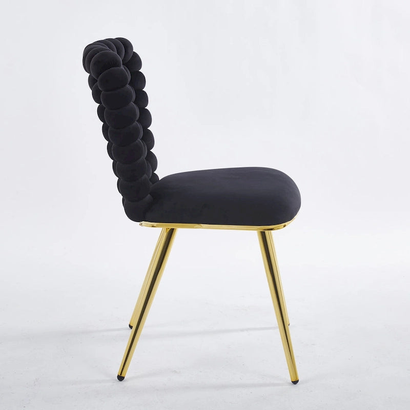 Moderne Akzentsessel in Gold und Schwarz, 22.04 (2er-Set)