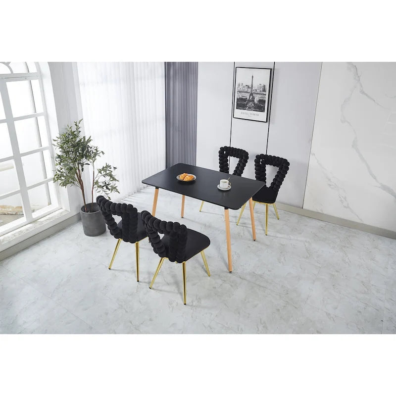 Moderne Akzentsessel in Gold und Schwarz, 22.04 (2er-Set)