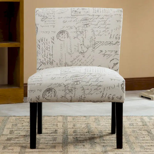 25.5 Poltrona accent imbottita con gambe in legno