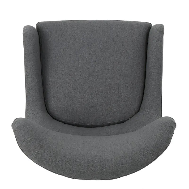 Charcoal 27 High Back Accent Chair with Wing Back and Birch Legs