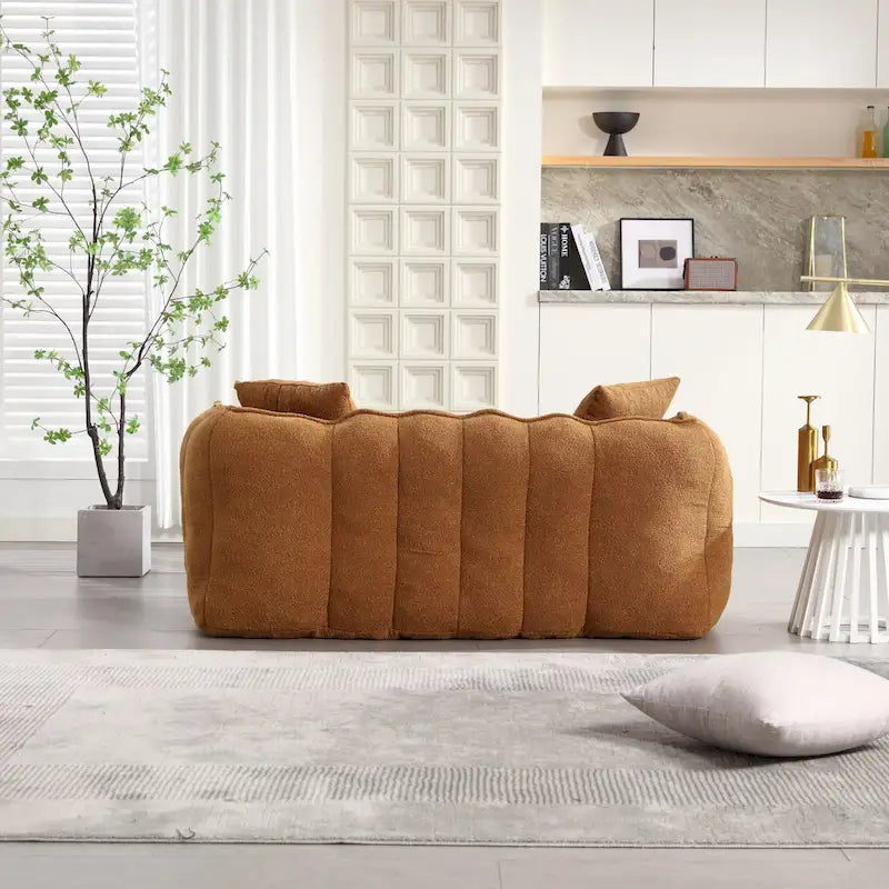 Divanetto moderno giallo in ciniglia da 65