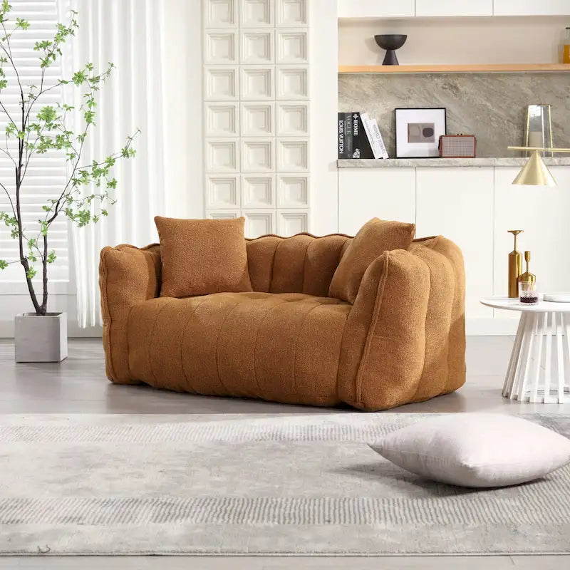 Divanetto moderno giallo in ciniglia da 65