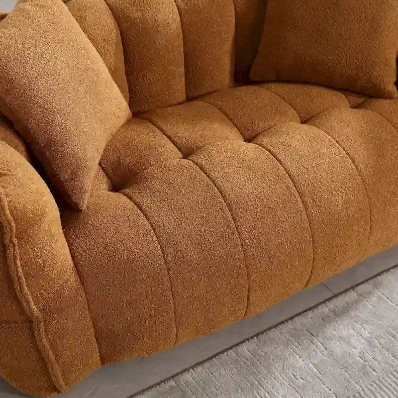 Divanetto moderno giallo in ciniglia da 65