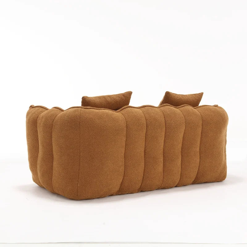 Divanetto moderno giallo in ciniglia da 65
