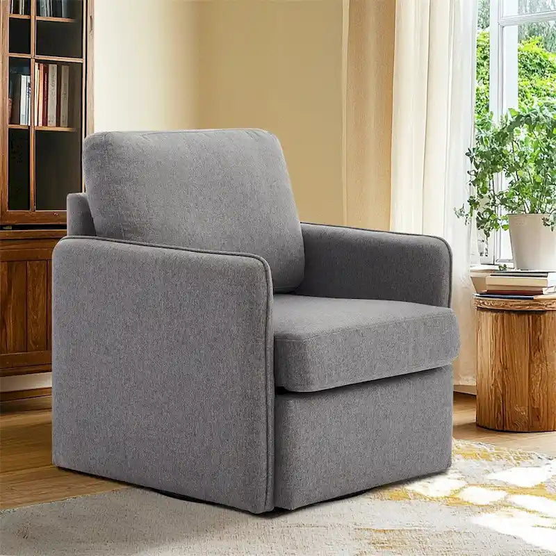 Swivel Accent Chair,Comfy Single Sofa Chair with Storage,Arm Chair