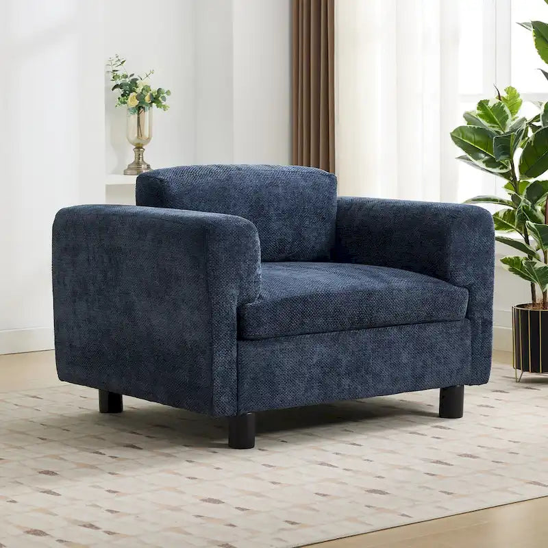 Poltrona moderna oversize comoda poltrona per camera da letto ufficio appartamento, tessuto in velluto intrecciato