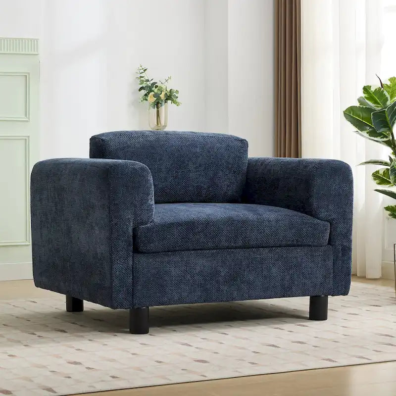 Poltrona moderna oversize comoda poltrona per camera da letto ufficio appartamento, tessuto in velluto intrecciato