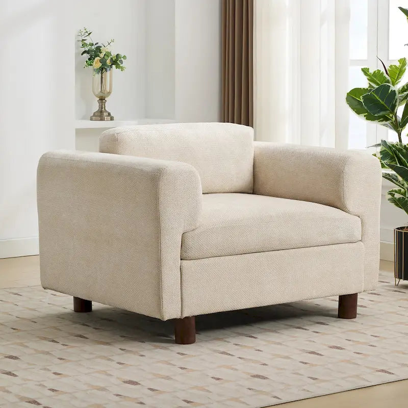 Poltrona moderna oversize comoda poltrona per camera da letto ufficio appartamento, tessuto in velluto intrecciato