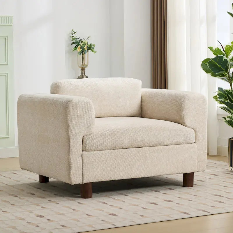 Poltrona moderna oversize comoda poltrona per camera da letto ufficio appartamento, tessuto in velluto intrecciato