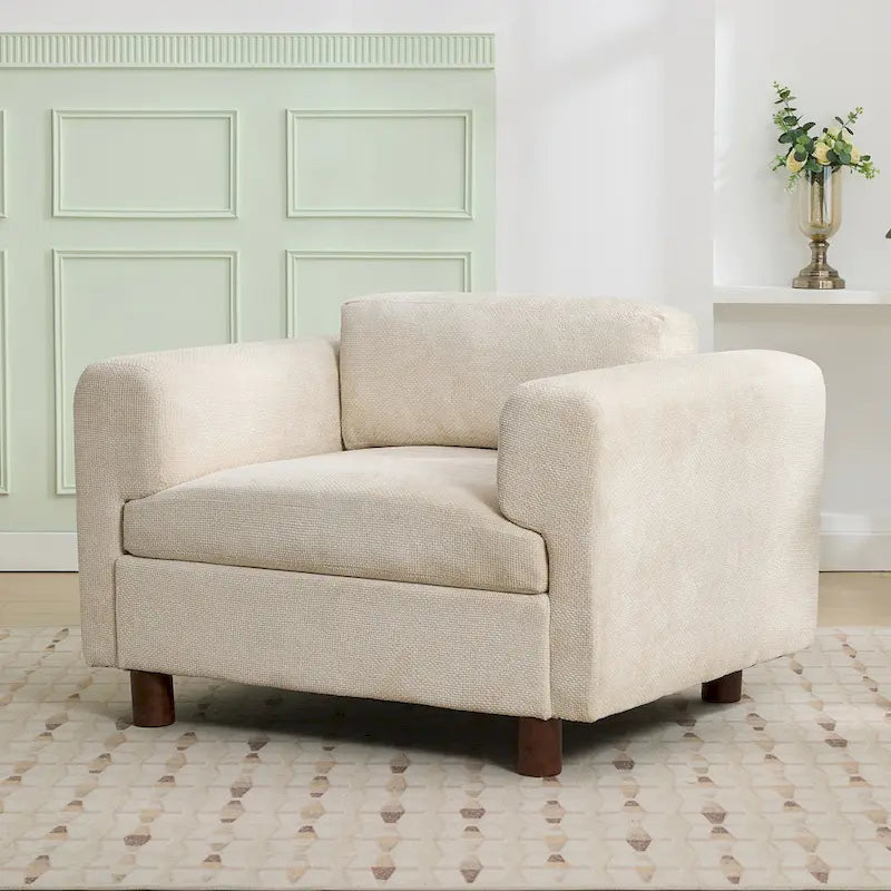 Poltrona moderna oversize comoda poltrona per camera da letto ufficio appartamento, tessuto in velluto intrecciato