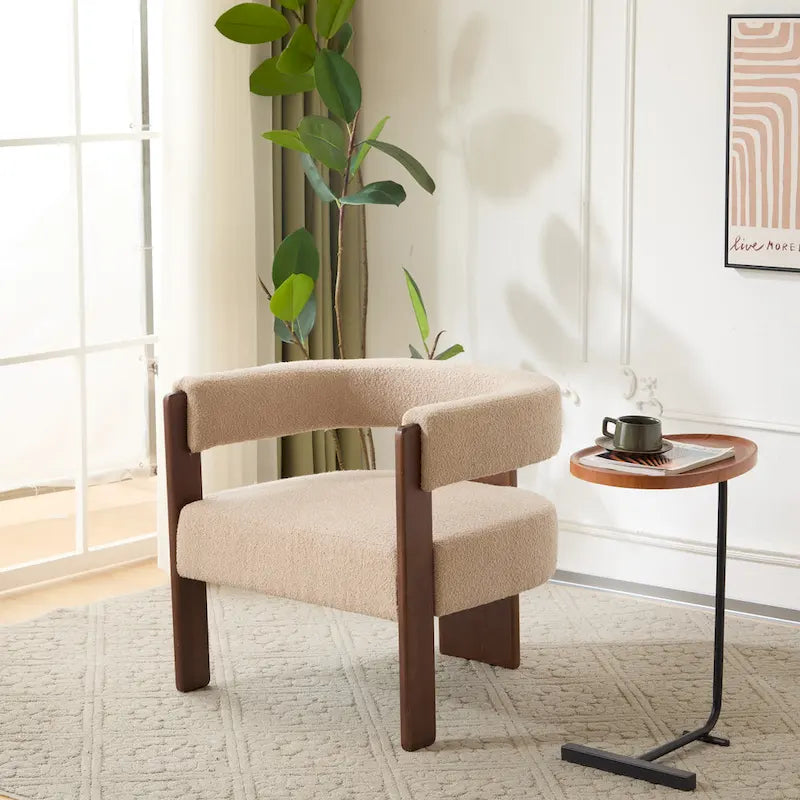 Christopher Knight Home - Emery Poltrona moderna in tessuto bouclé