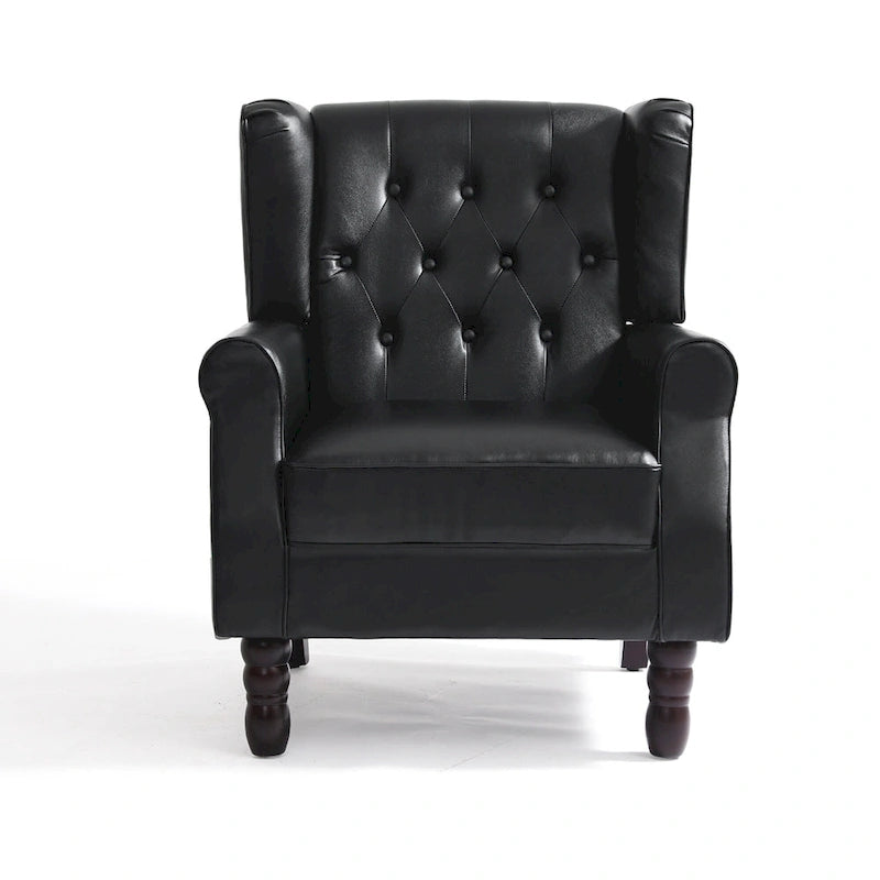 Set di 2 Poltrone Accent Vegane Imbottite con Bottoni