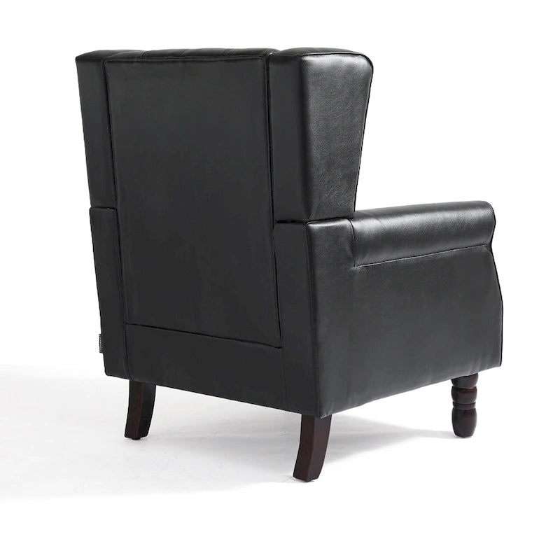 Set di 2 Poltrone Accent Vegane Imbottite con Bottoni