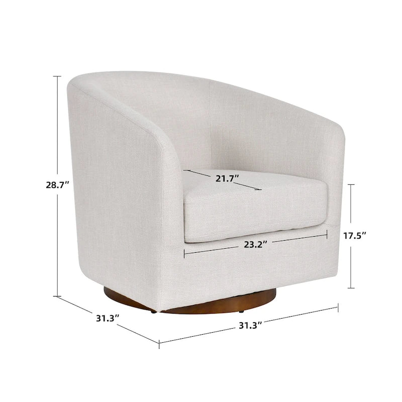 Poltrona girevole moderna a botte da 31 W