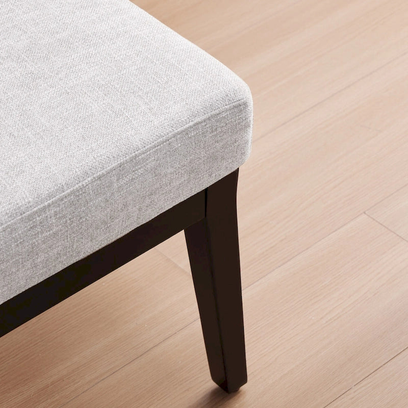 Poltrona imbottita Mid Century da 27.7 con struttura in legno massello e pouf