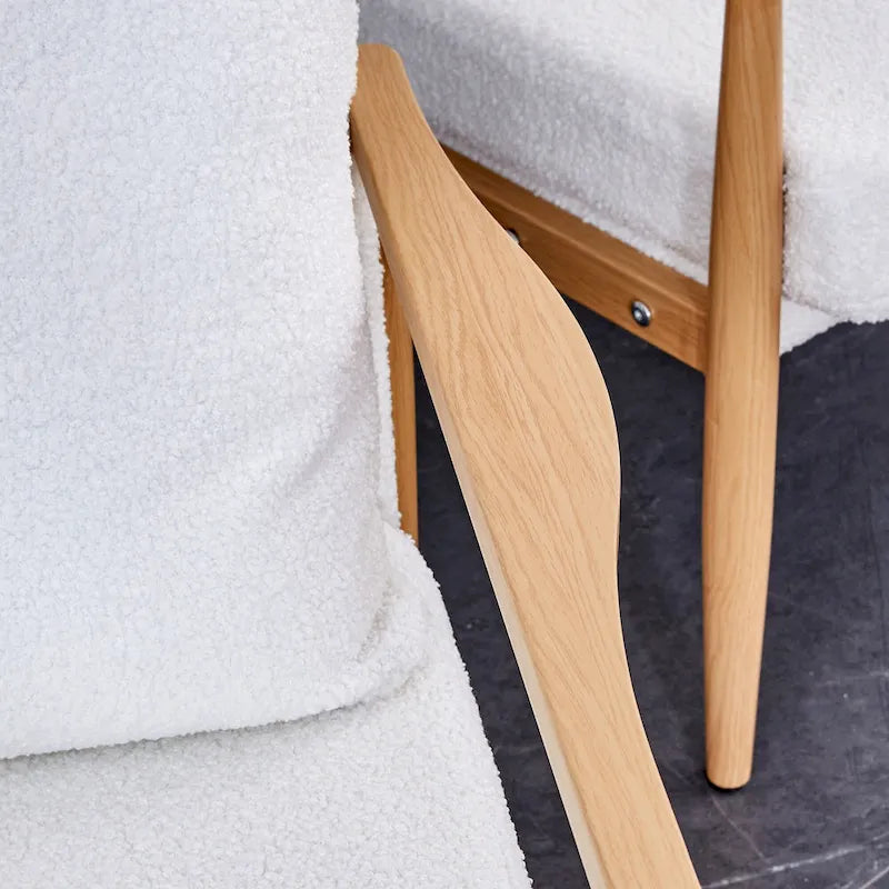 Weißer gepolsterter Armsessel mit Metallgestell, 28.74