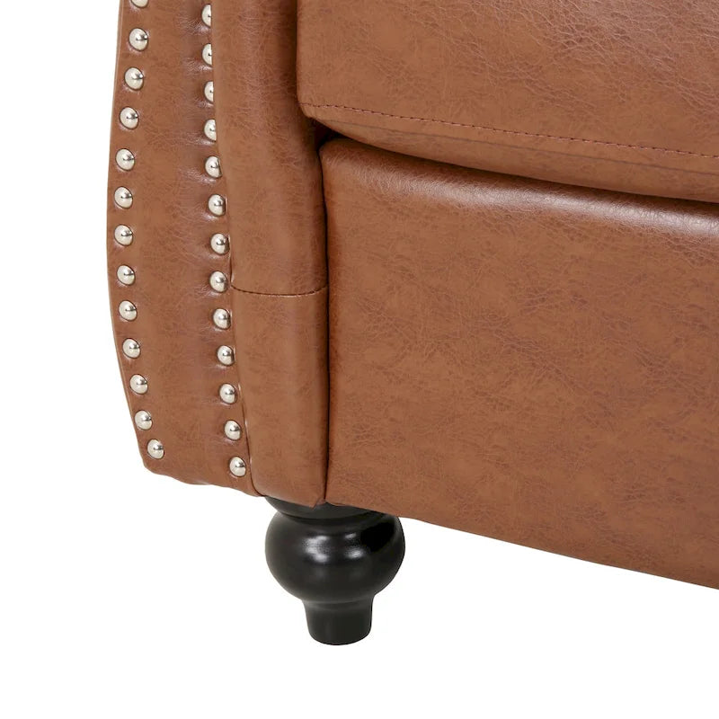 PU Tufted Accent Chair with Chesterfield Design