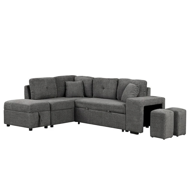 Modularna sofa na razvlačenje s tabureom za odlaganje, višenamjenski ležaj za dnevnu sobu