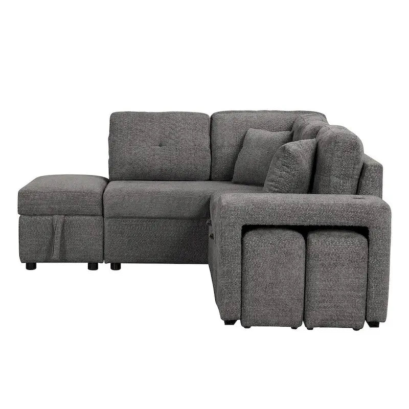 Modularna sofa na razvlačenje s tabureom za odlaganje, višenamjenski ležaj za dnevnu sobu