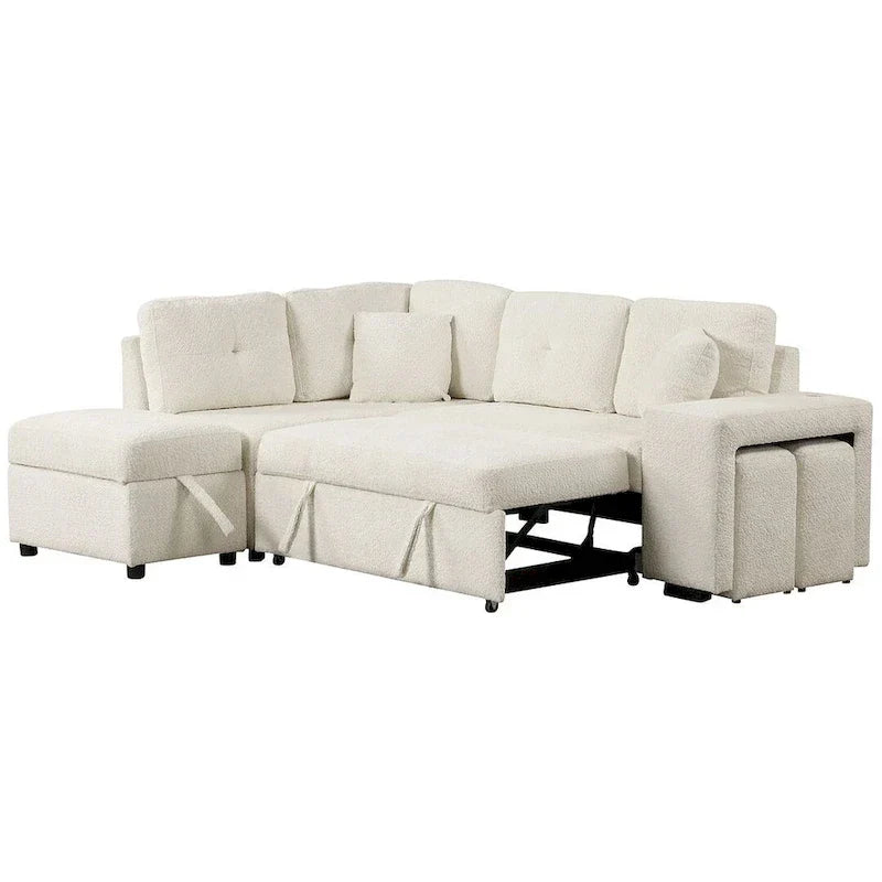 Modularna sofa na razvlačenje s tabureom za odlaganje, višenamjenski ležaj za dnevnu sobu