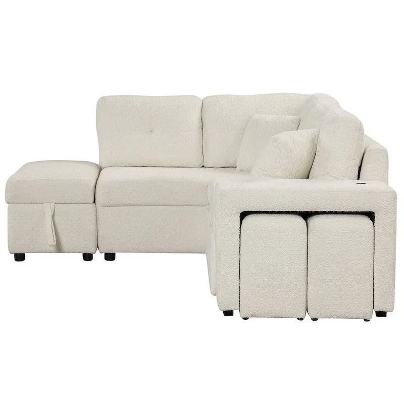 Modularna sofa na razvlačenje s tabureom za odlaganje, višenamjenski ležaj za dnevnu sobu